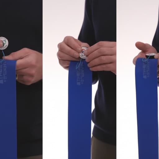 Close up of attaching sensor to elastic band