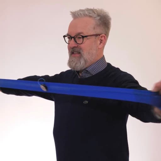 Person using app while exercising